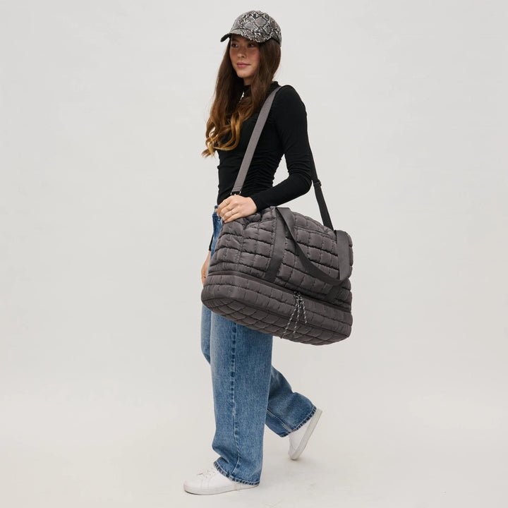 Globetrotter Quilted Nylon Puffer Travel Weekender