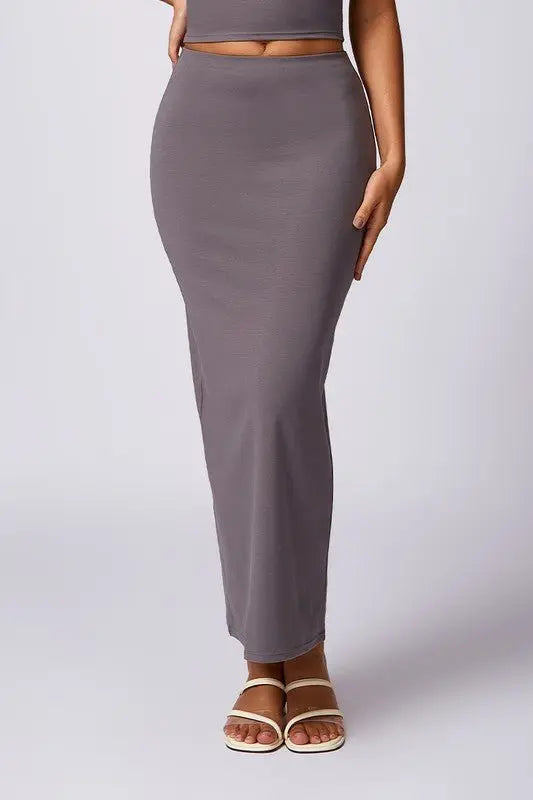 Aaliyah Casual long, high - waisted, hip - hugging maxi skirts - Fason De Viv