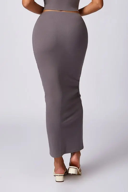 Aaliyah Casual long, high - waisted, hip - hugging maxi skirts - Fason De Viv