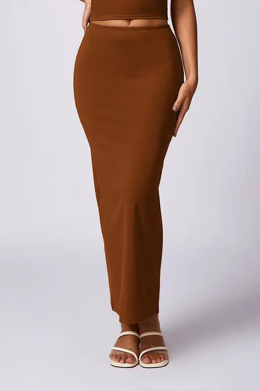 Aaliyah Casual long, high - waisted, hip - hugging maxi skirts - Fason De Viv