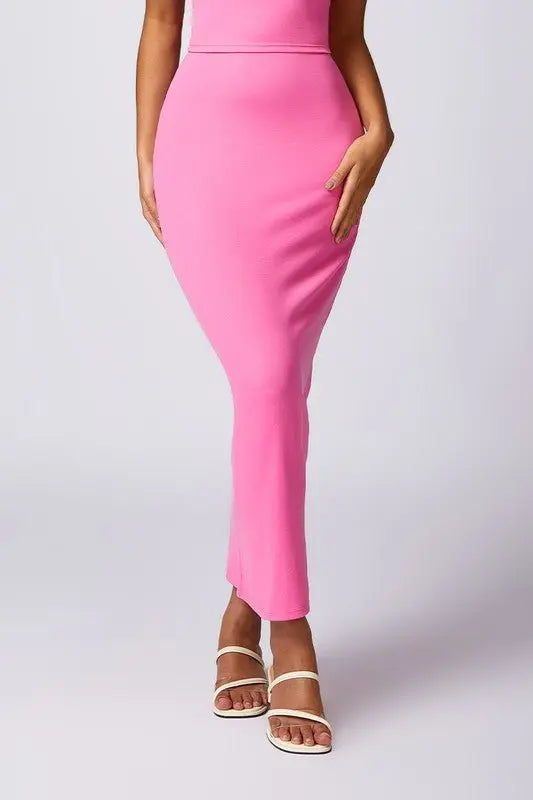 Aaliyah Casual long, high - waisted, hip - hugging maxi skirts - Fason De Viv