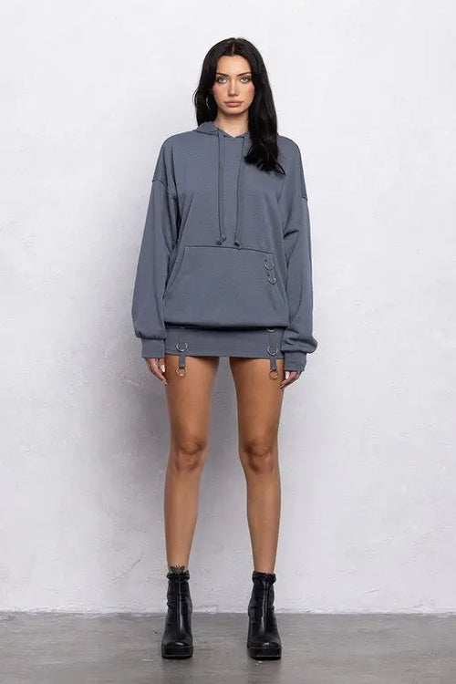 Aaliyah hoodie and mini skort set - Fason De Viv