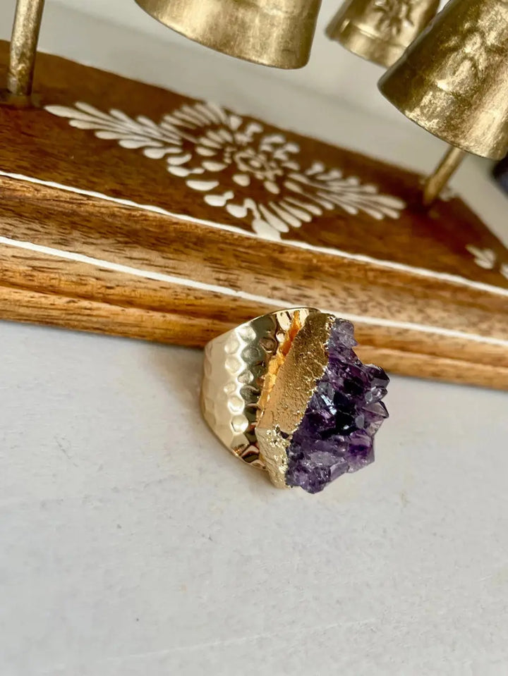 Amethyst Cluster Ring - Fason De Viv