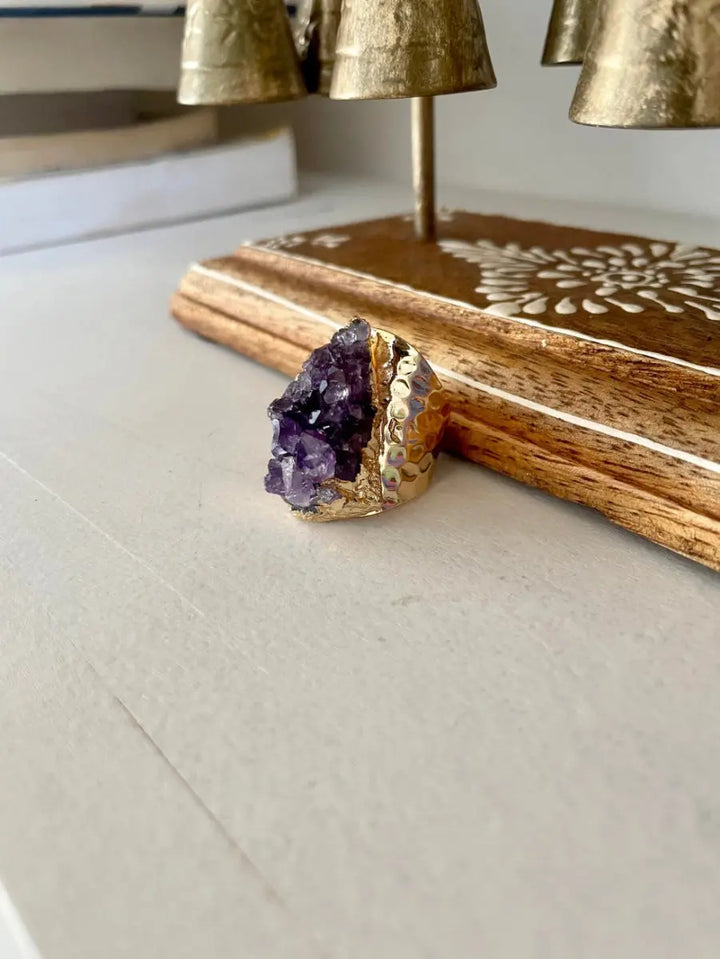 Amethyst Cluster Ring - Fason De Viv