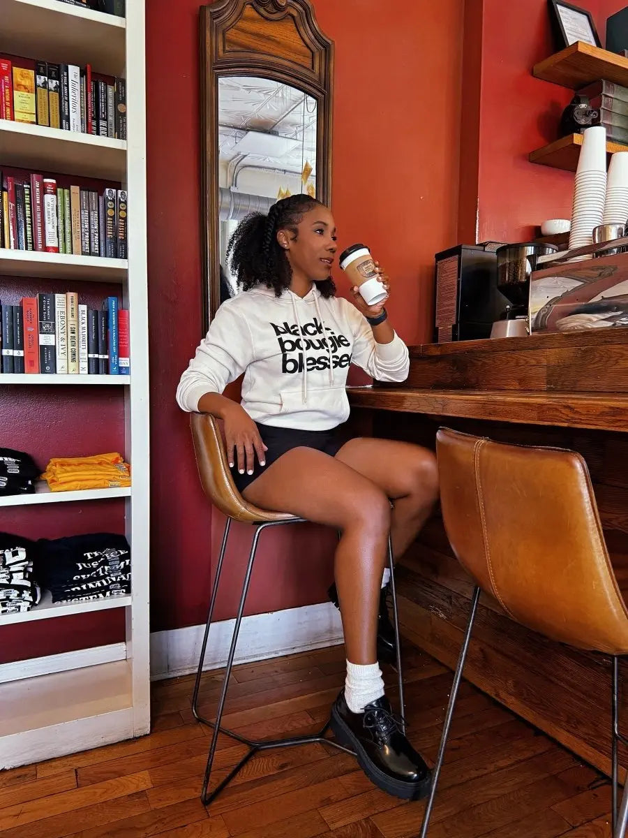 Black Bougie blessed graphic hoodie - Fason De Viv