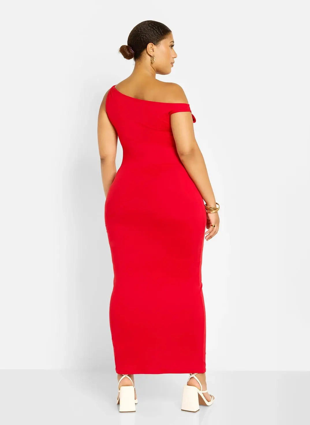 Posh Knotted Bodycon Red Dress