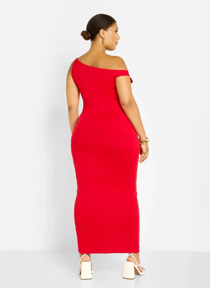 Posh Knotted Bodycon Red Dress