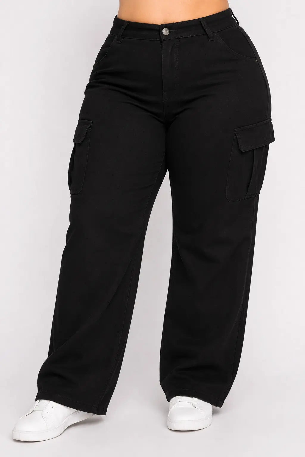 Bri Plus Size Black Cargo Jeans - Jeans from D.rock