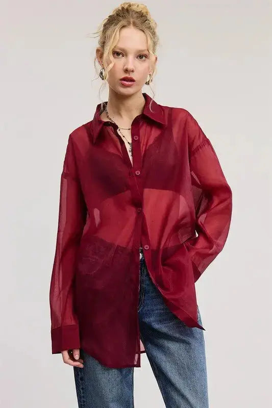 Bri Sheer Blouse - Fason De Viv