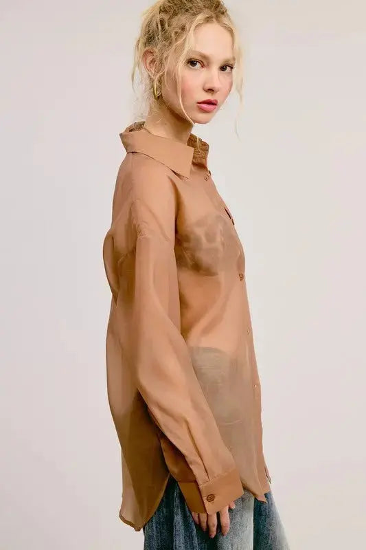 Bri Sheer Blouse - Fason De Viv