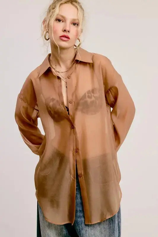 Bri Sheer Blouse - Fason De Viv