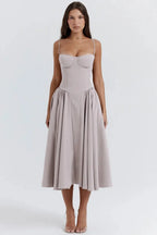 FASON DE VIV Bri strapless midi corset dress