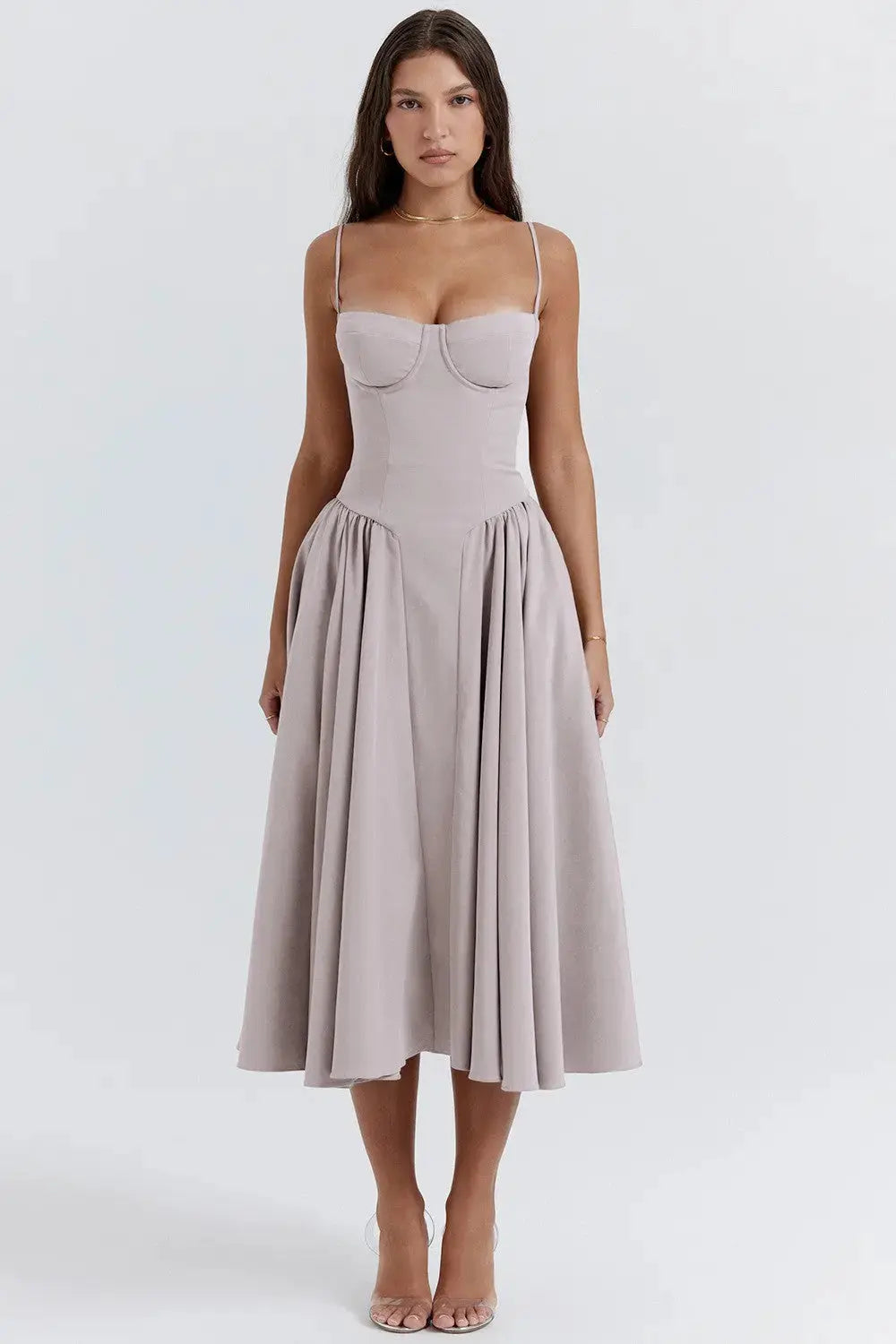 FASON DE VIV Bri strapless midi corset dress