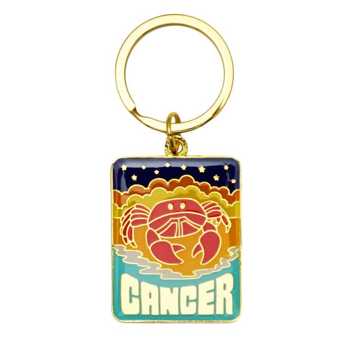 Zodiac Sign Enamel Keychain