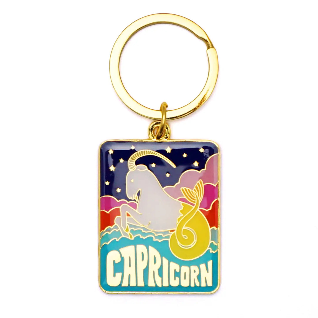 Zodiac Sign Enamel Keychain