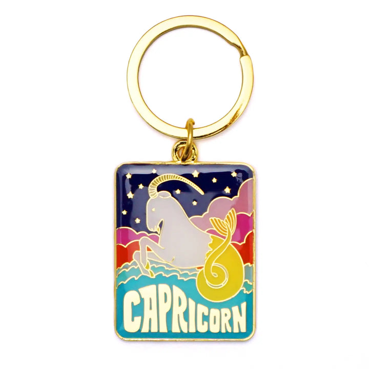 Zodiac Sign Enamel Keychain