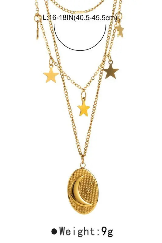 Chain Geometric Pendant Necklace - Fason De Viv