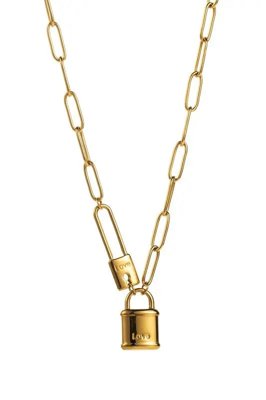 Chain Geometric Pendant Necklace - Fason De Viv