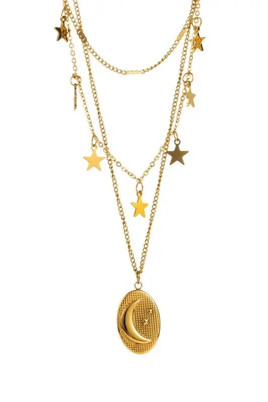 Chain Geometric Pendant Necklace - Fason De Viv