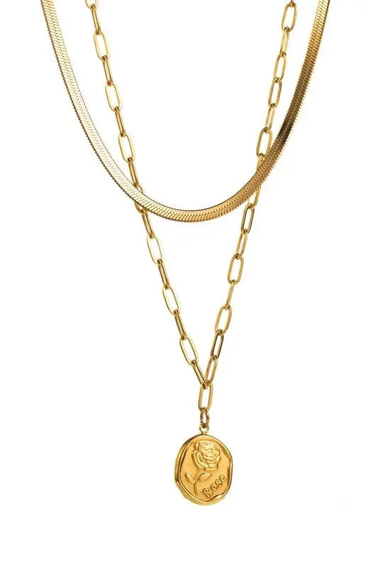 Chain Geometric Pendant Necklace - Fason De Viv