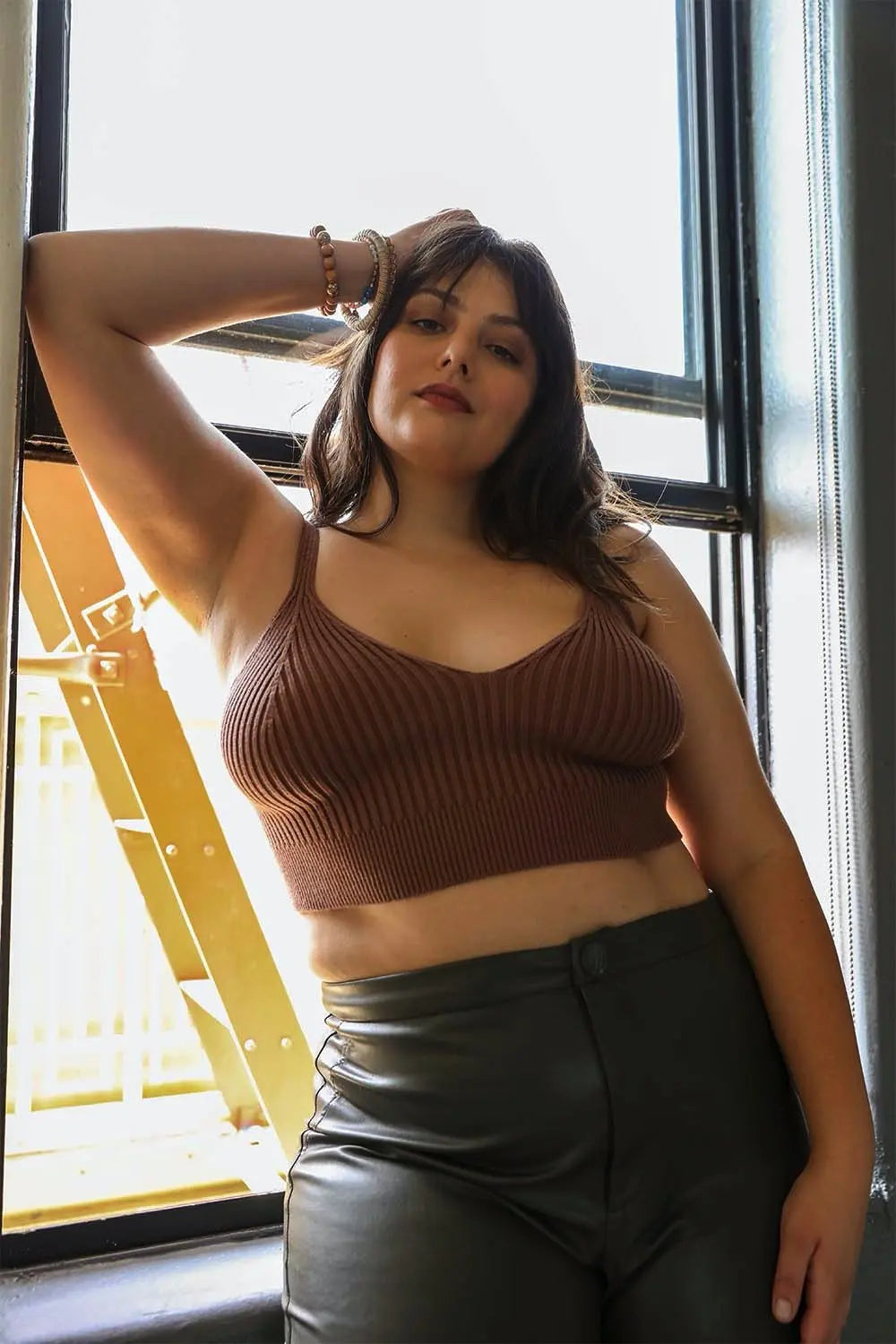 Contour Rib Knit Brami Lounge Top