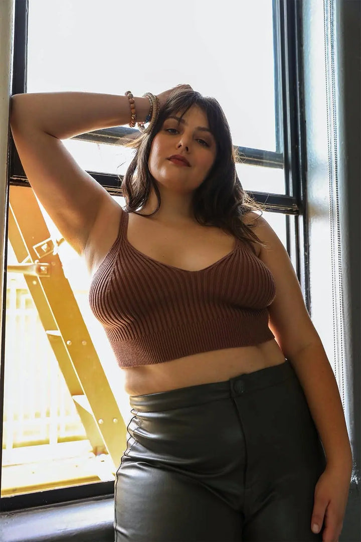 Contour Rib Knit Brami Lounge Top