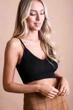 Contour Rib Knit Brami Lounge Top - Fason De Viv