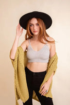 Contour Rib Knit Brami Lounge Top - Fason De Viv