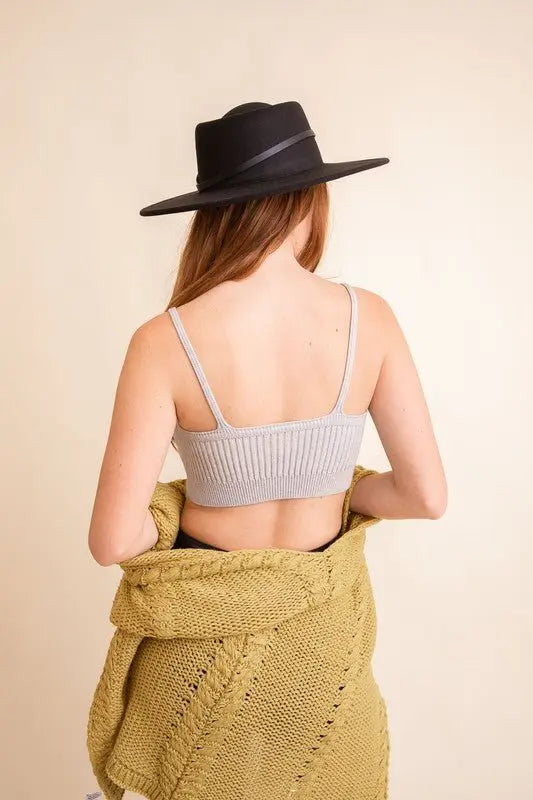 Contour Rib Knit Brami Lounge Top - Fason De Viv
