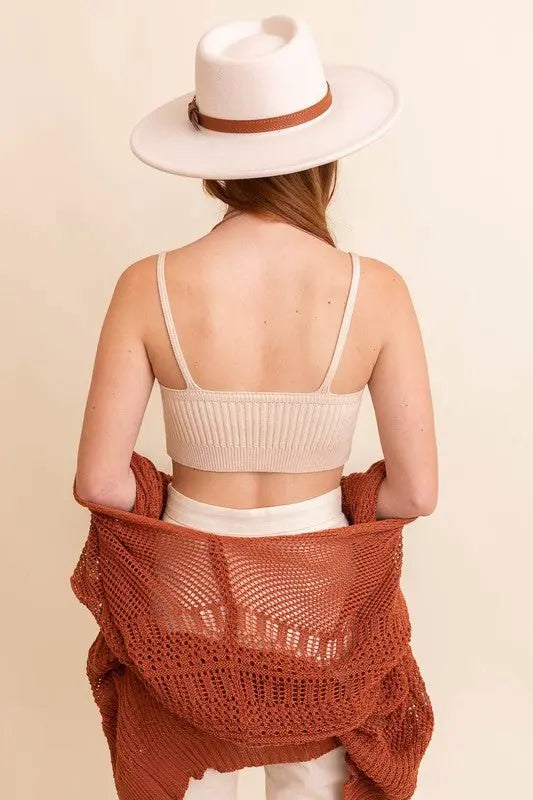 Contour Rib Knit Brami Lounge Top - Fason De Viv