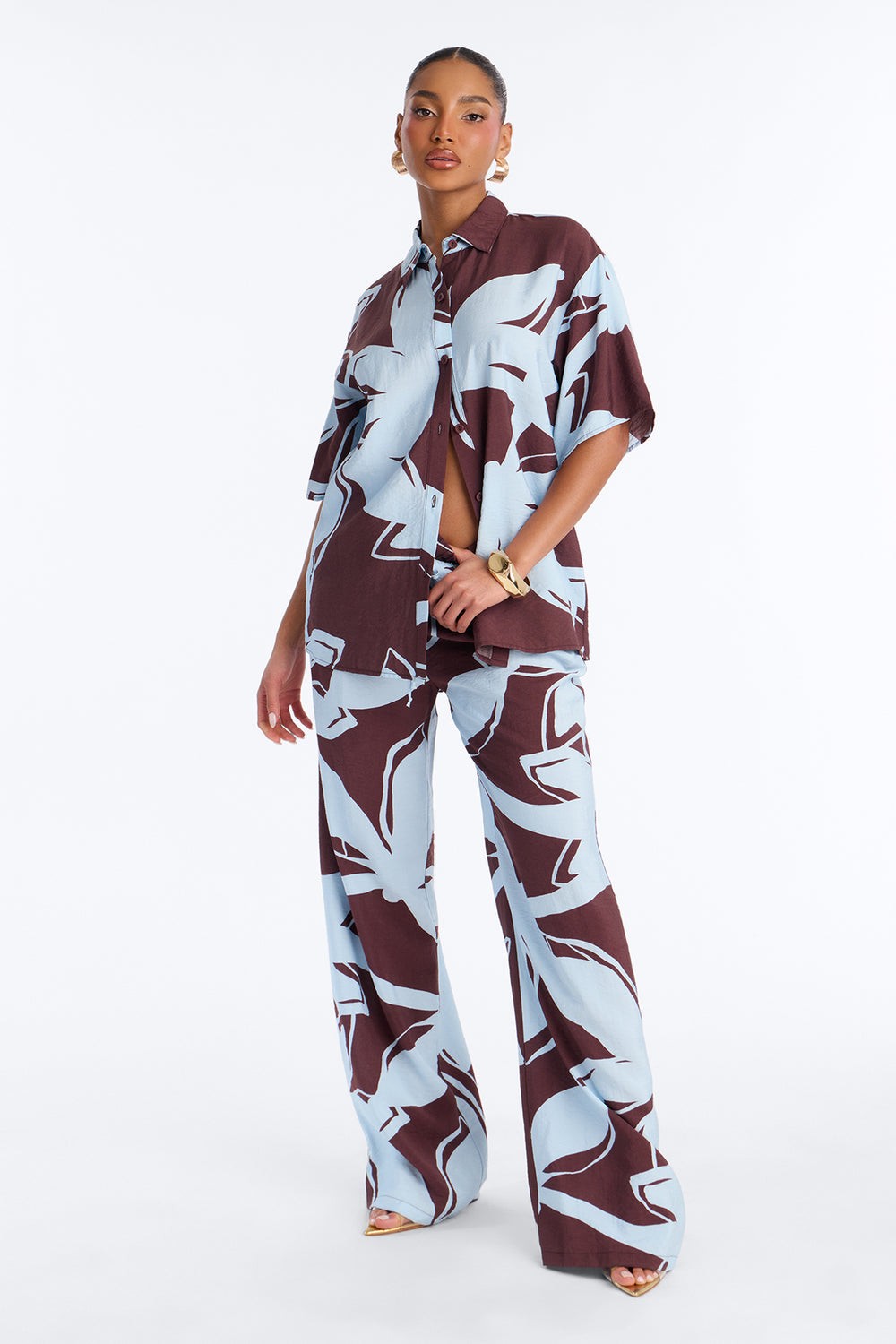 EVE Flora Print Shirt Set