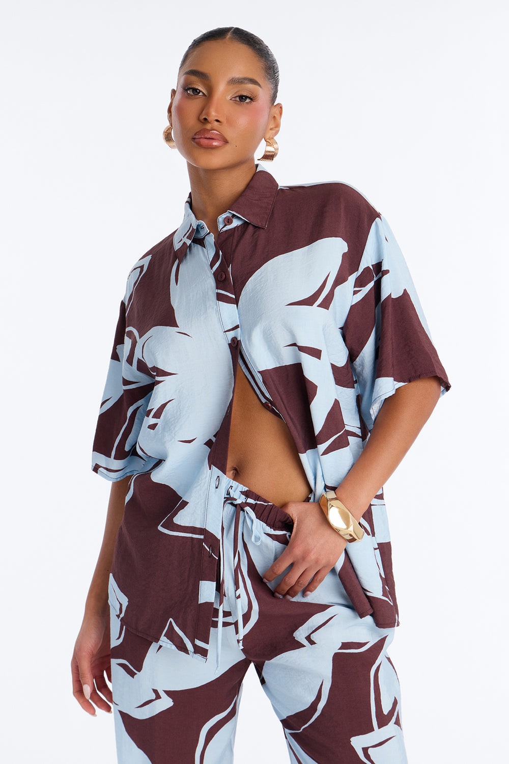 EVE Flora Print Shirt Set