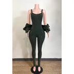 Black ribbed jumpsuit 