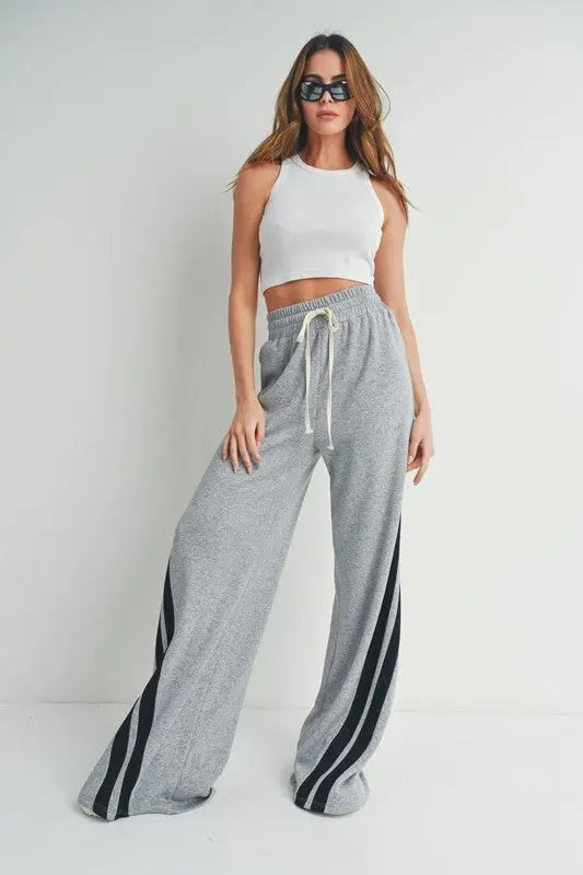 Ebony H.Grey/Black Sweatpants - Fason De Viv