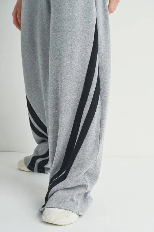 Ebony H.Grey/Black Sweatpants - Fason De Viv