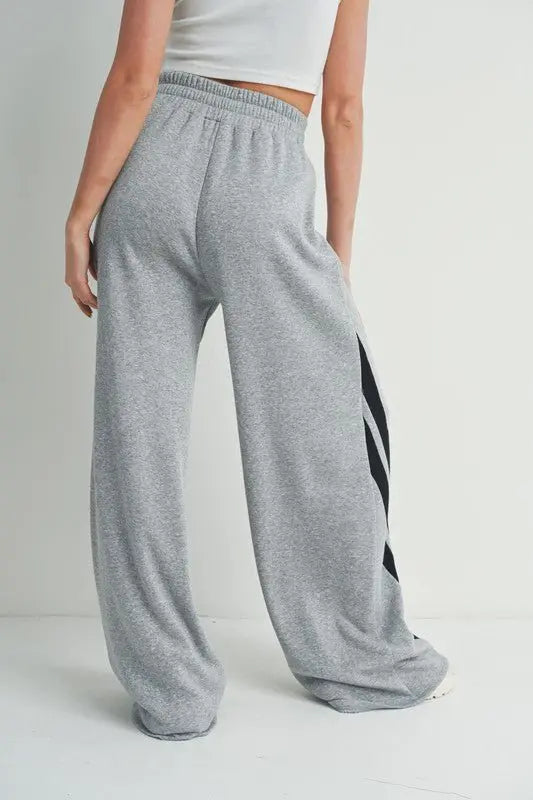 Ebony H.Grey/Black Sweatpants - Fason De Viv