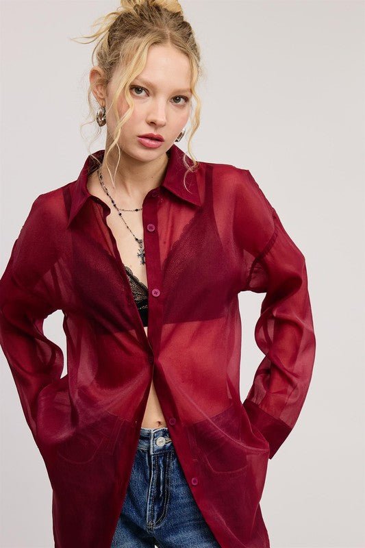 Bri Sheer Blouse - Fason De Viv