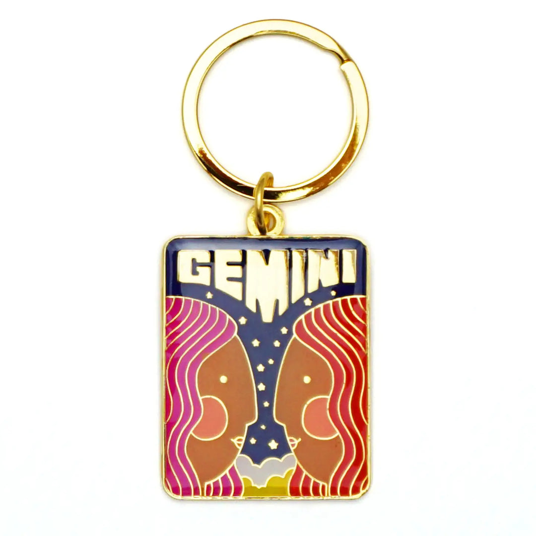 Zodiac Sign Enamel Keychain