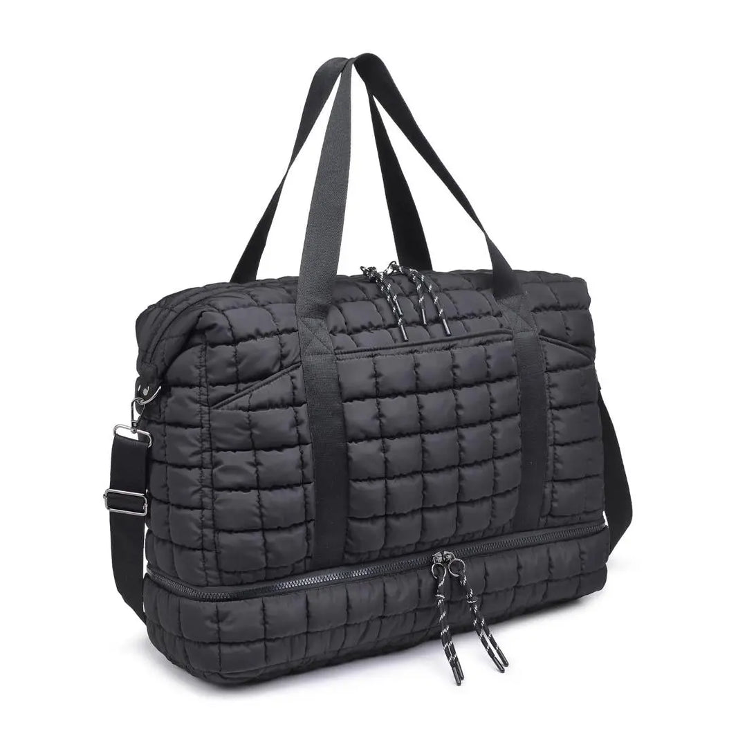 Globetrotter Quilted Nylon Puffer Travel Weekender - Duffel Bags from Urban Expression