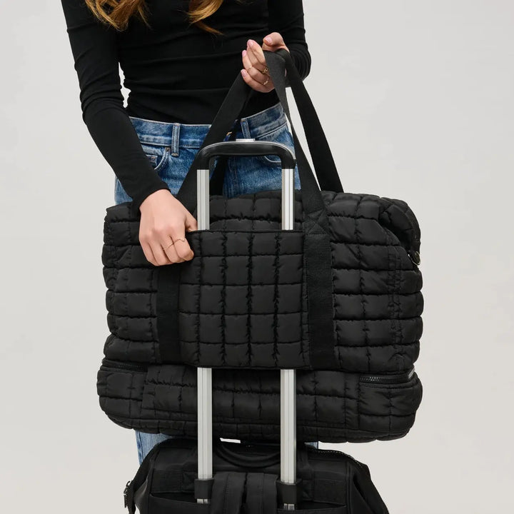 Globetrotter Quilted Nylon Puffer Travel Weekender - Duffel Bags from Urban Expression