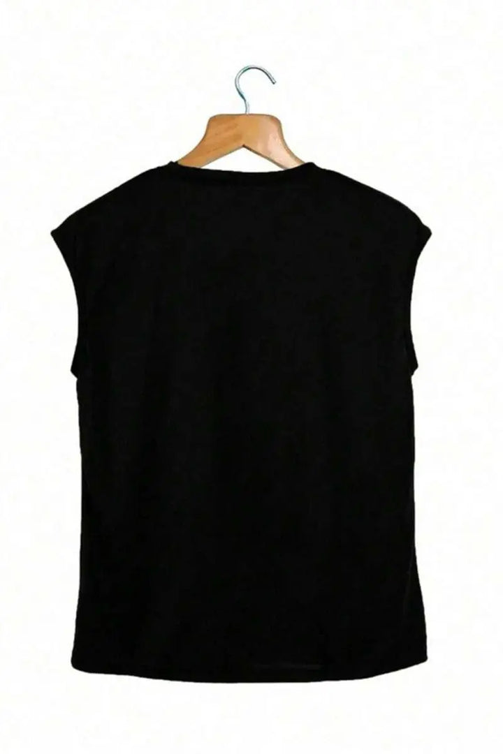 Gold Nail Graphic Sleeveless Tank Top