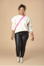 High waist black Pu pants - Fason De Viv