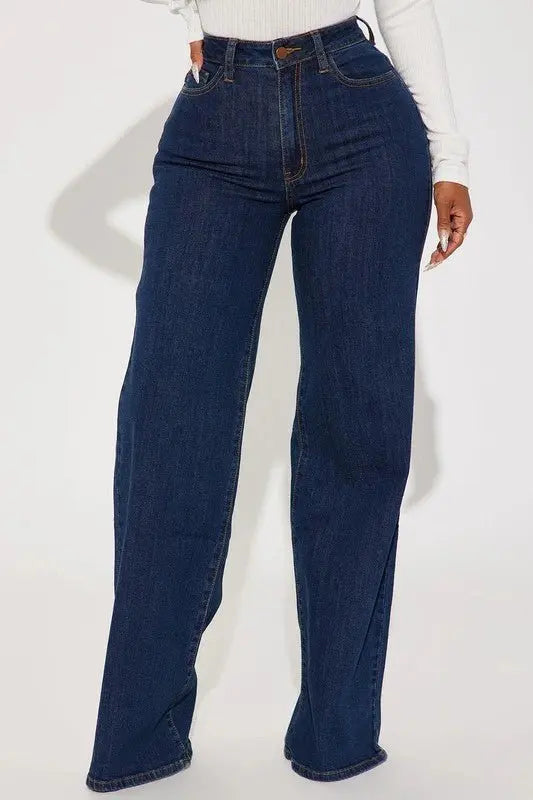 Judy Denim Wide Leg Flare - Fason De Viv