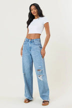 Judy High waisted wide leg jeans - Fason De Viv