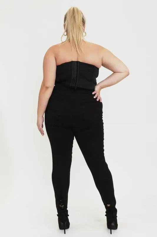 Judy PLUS SIZE HIGH RISE DISTRESSED SKINNY - Fason De Viv