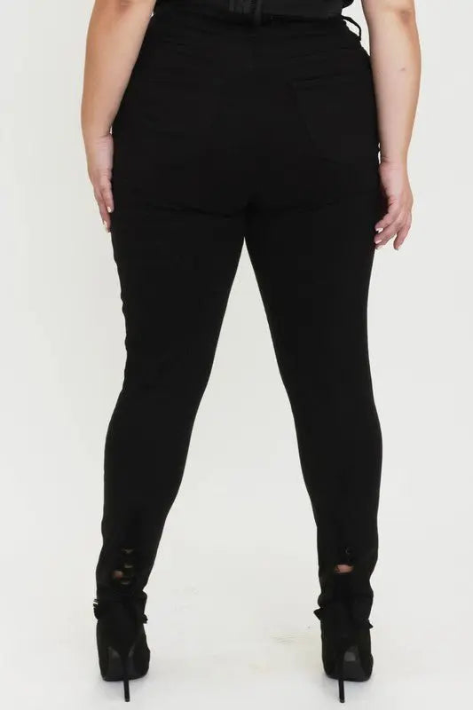 Judy PLUS SIZE HIGH RISE DISTRESSED SKINNY - Fason De Viv