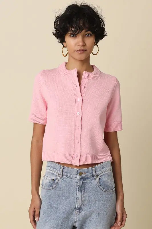 Leia Short Sleeve Knit Top