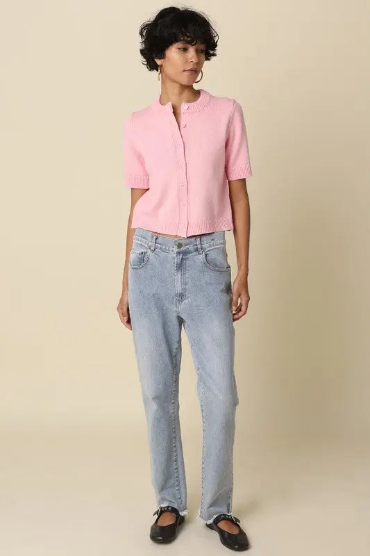 Leia Short Sleeve Knit Top