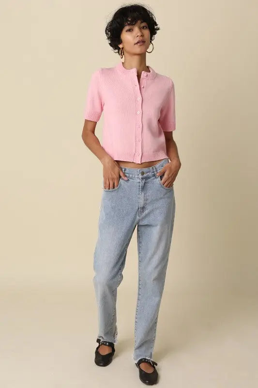 Leia Short Sleeve Knit Top