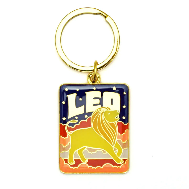Zodiac Sign Enamel Keychain